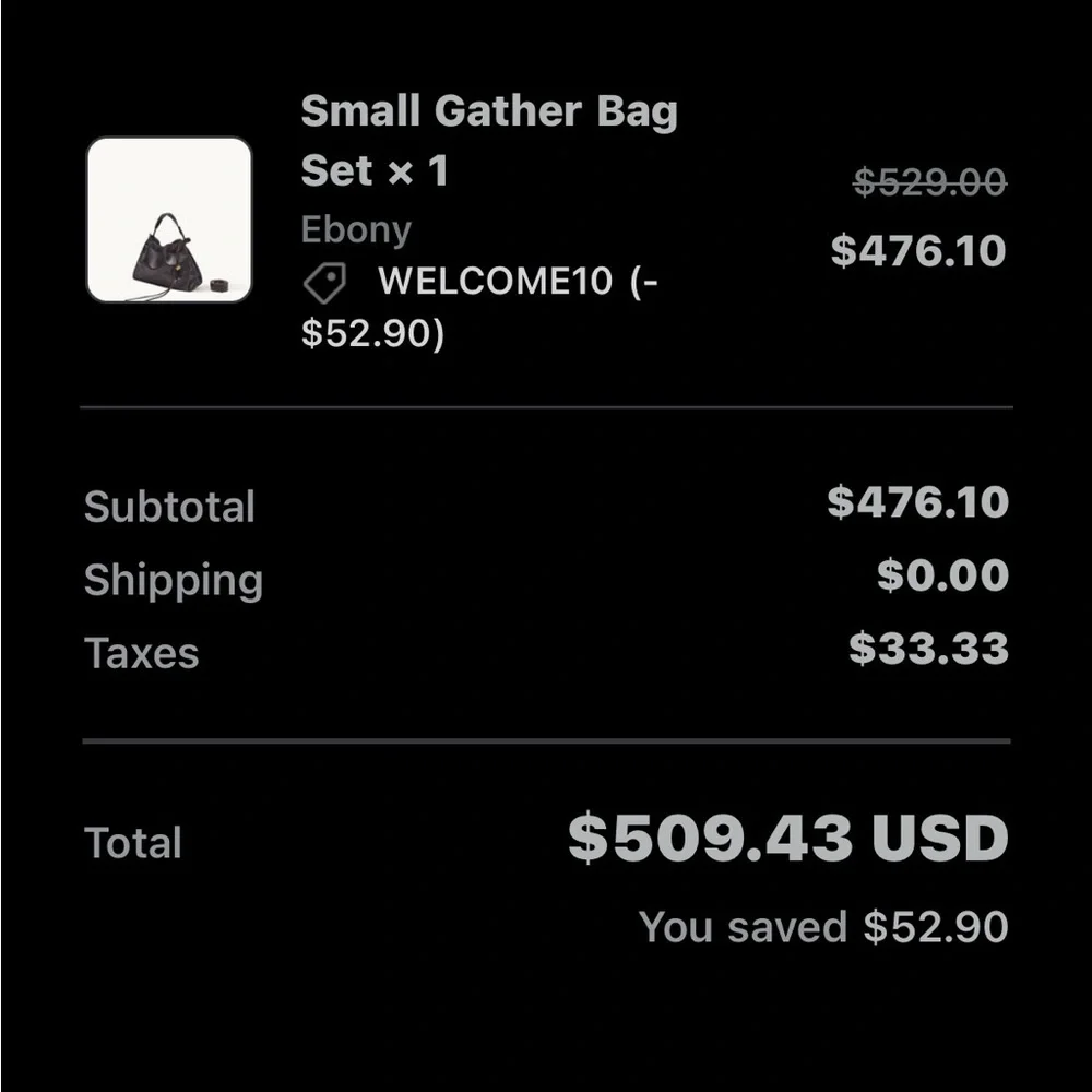 Ebony Small Songmont Gather Bag - Picture 4 of 6